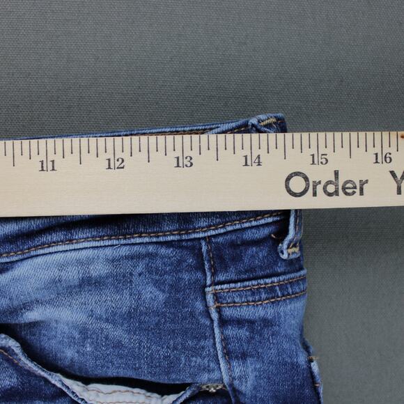 American Eagle Denim Shorts Distressed Womens 6 Blue Super Stretch - Picture 4 of 8